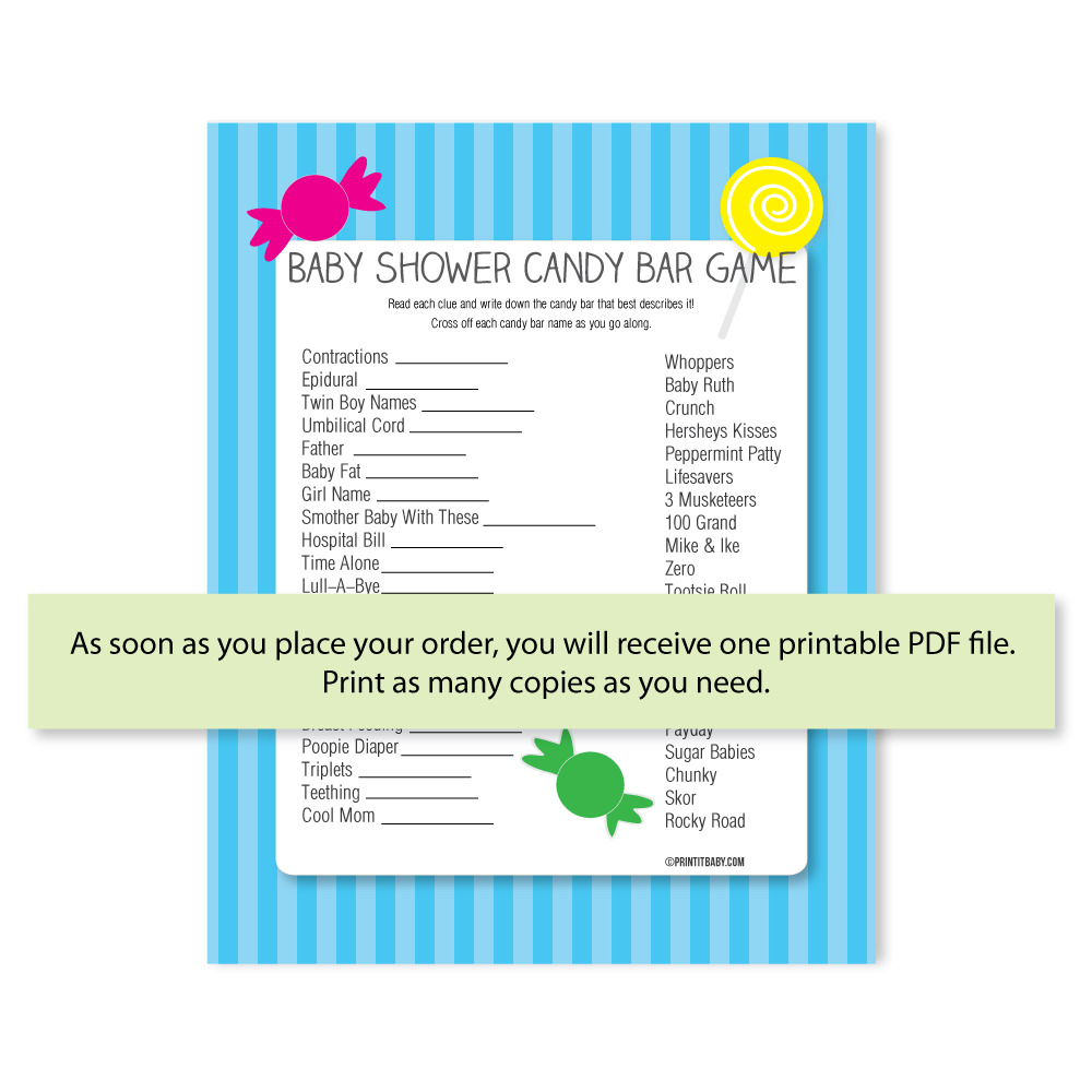 Sweet Bar Status Match Solutions Air Media Style graphic regarding Printable Baby Shower Candy Bar Game With Answers titled Sweet Bar Reputation Recreation Solutions Air Media Style