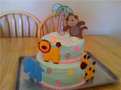 Jungle Baby Shower Cake