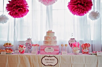 Pink zebra baby shower ideas and decorations