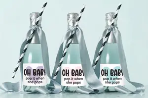 champagne baby shower favors