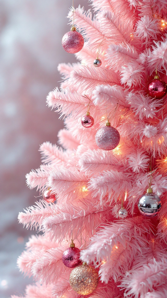 Free iPhone Wallpaper - Pink Christmas Tree Background Free iPhone Wallpaper - Pink Christmas Tree Background