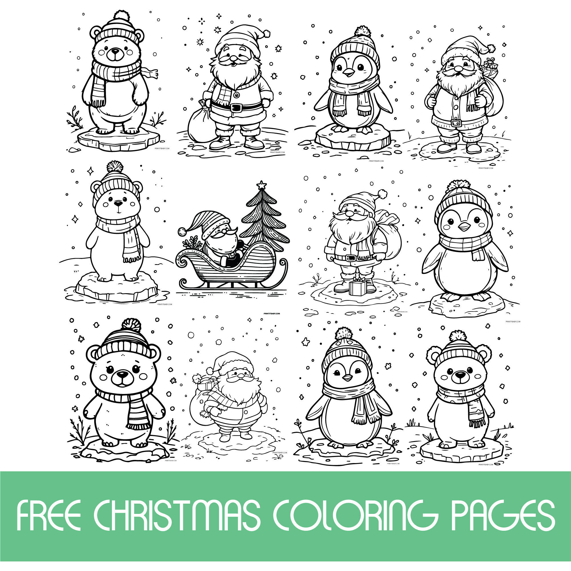Free printable Christmas coloring pages Free printable Christmas coloring pages