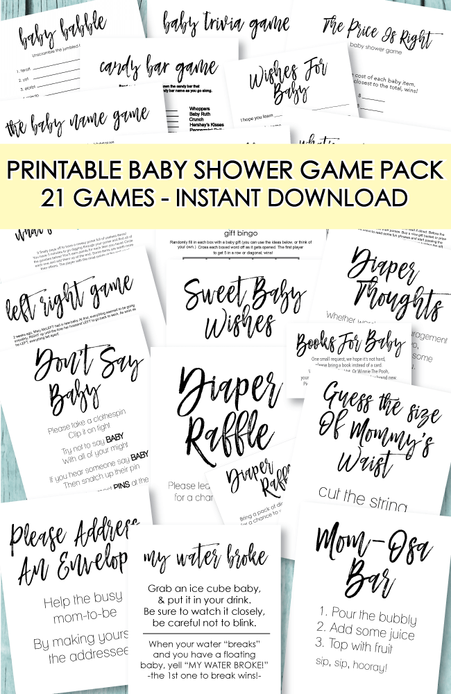 Game bundle Table Sign Digital Prints Game Bundle Sign Template . Set of 8 Baby Shower Game Bundle Instant Download