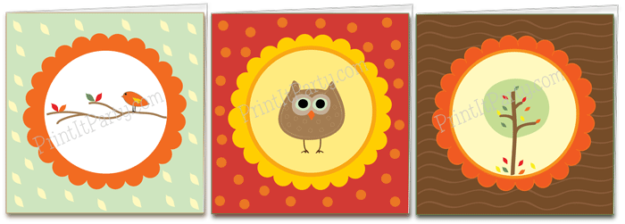 FREE Printable Autumn Fall note cards FREE Printable Autumn Fall note cards