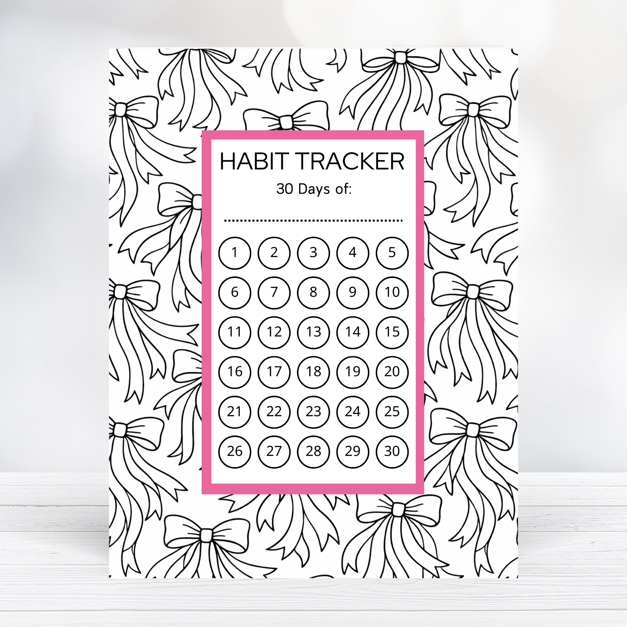 Free Printable Habit Tracker Sheet