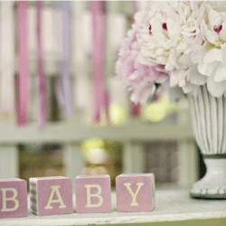 lavender baby shower theme banner