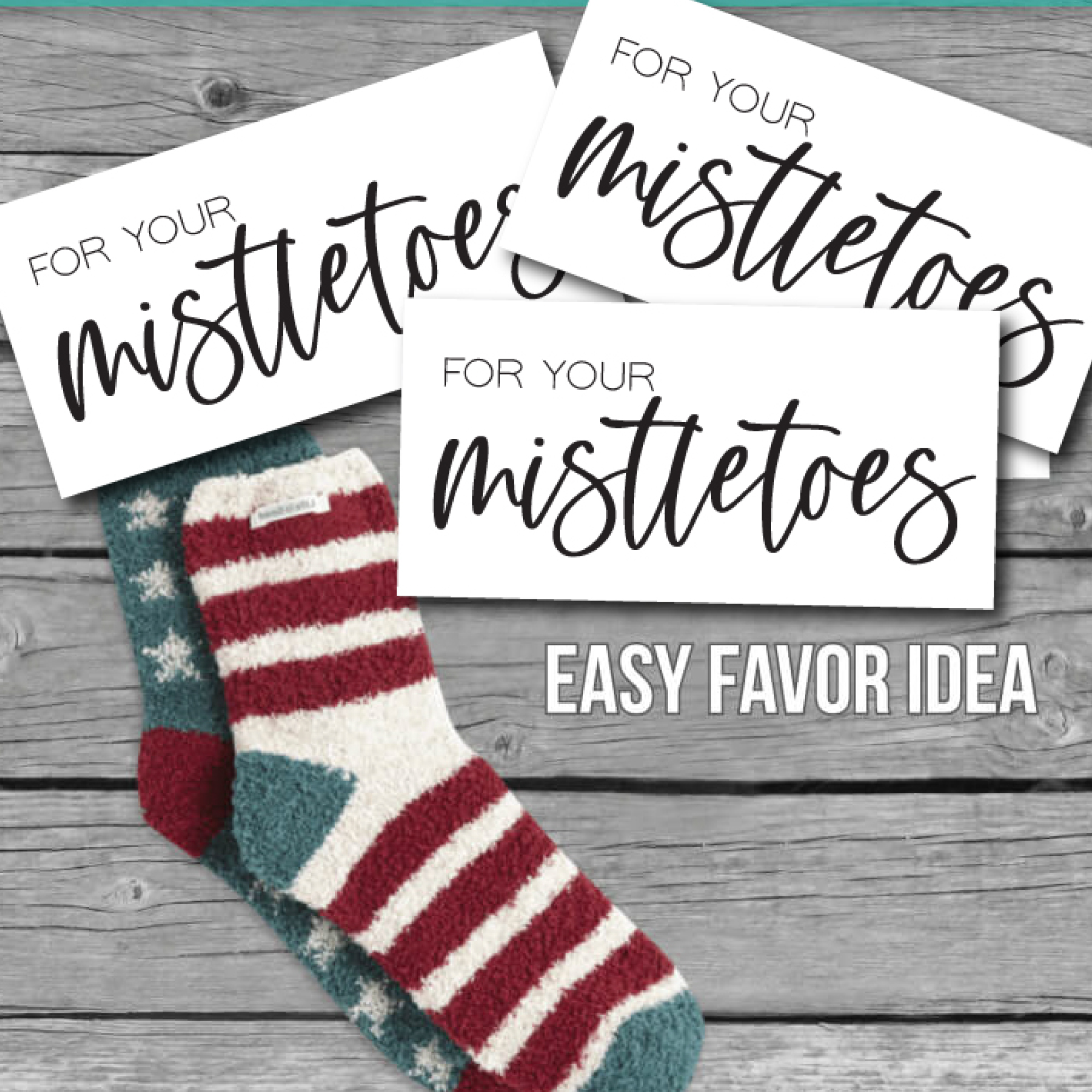 MistleToe Favor Tags
