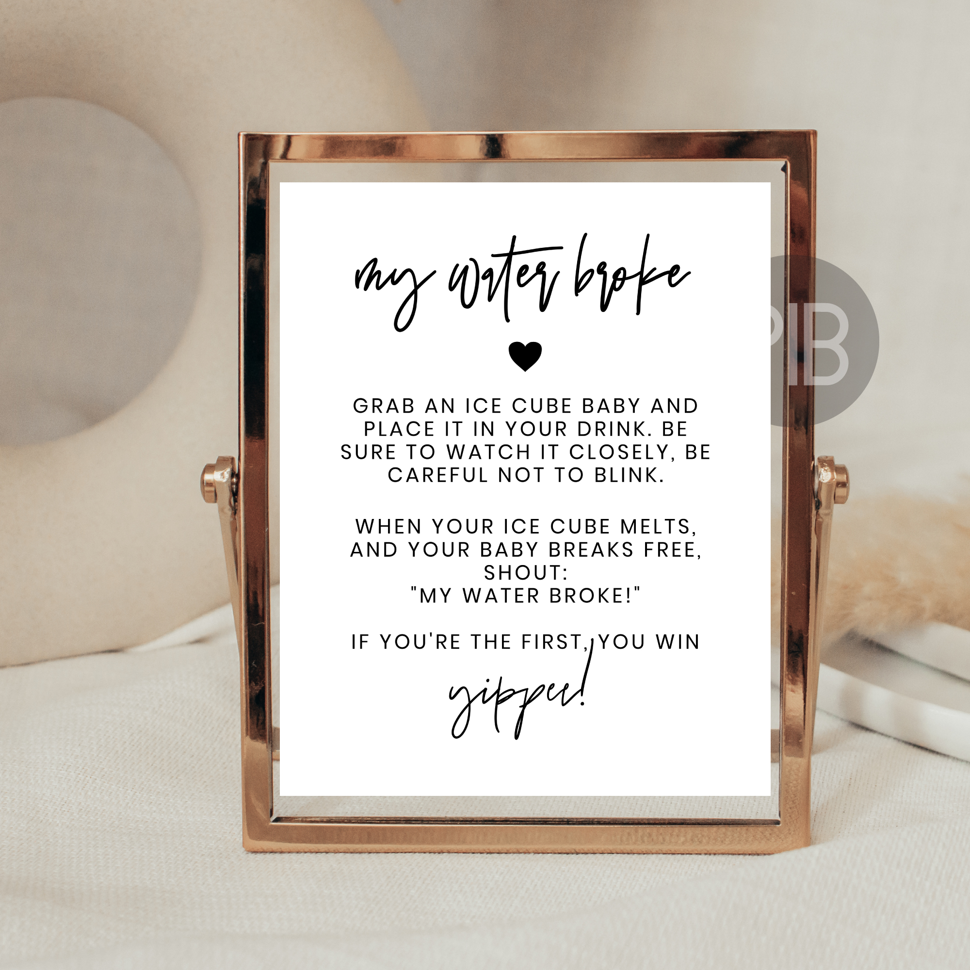 My Water Broke Baby Shower Game