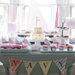 image of pink and blue nautical baby shower