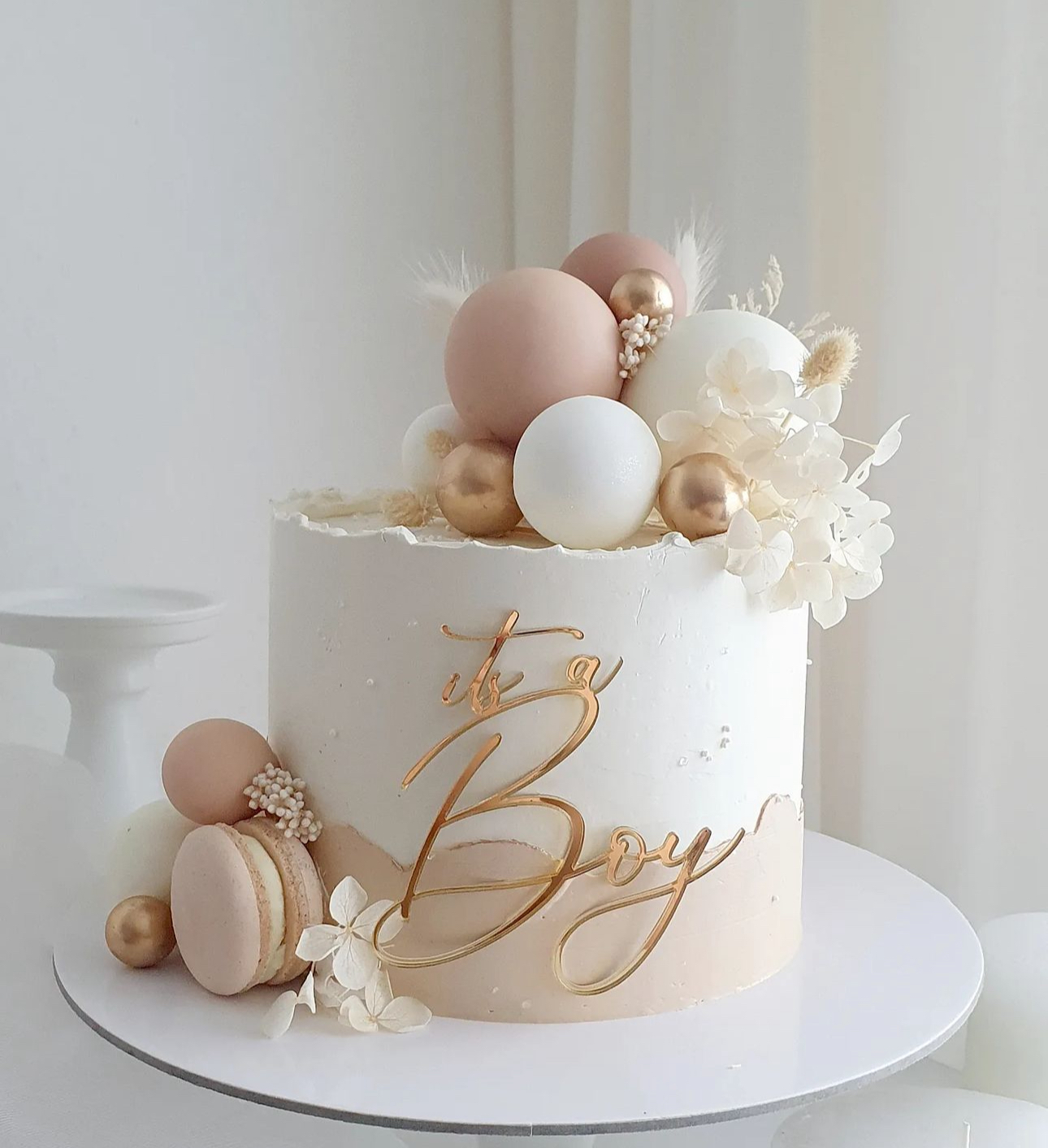 boho boy baby shower cake