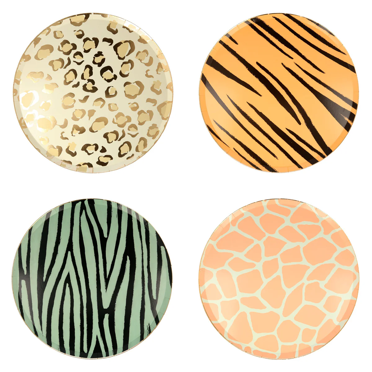 jungle animal plates