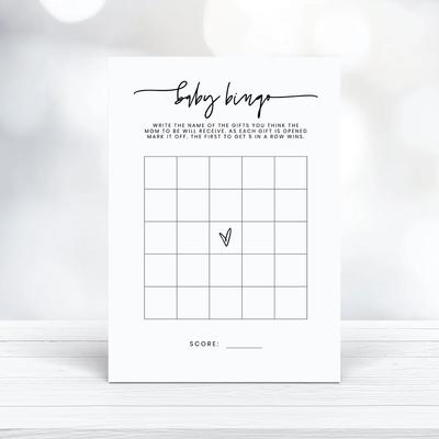 Baby Shower Gift Bingo