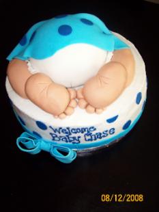 Blue Polka Dot Baby Bottom Cake Blue Polka Dot Baby Bottom Cake picture