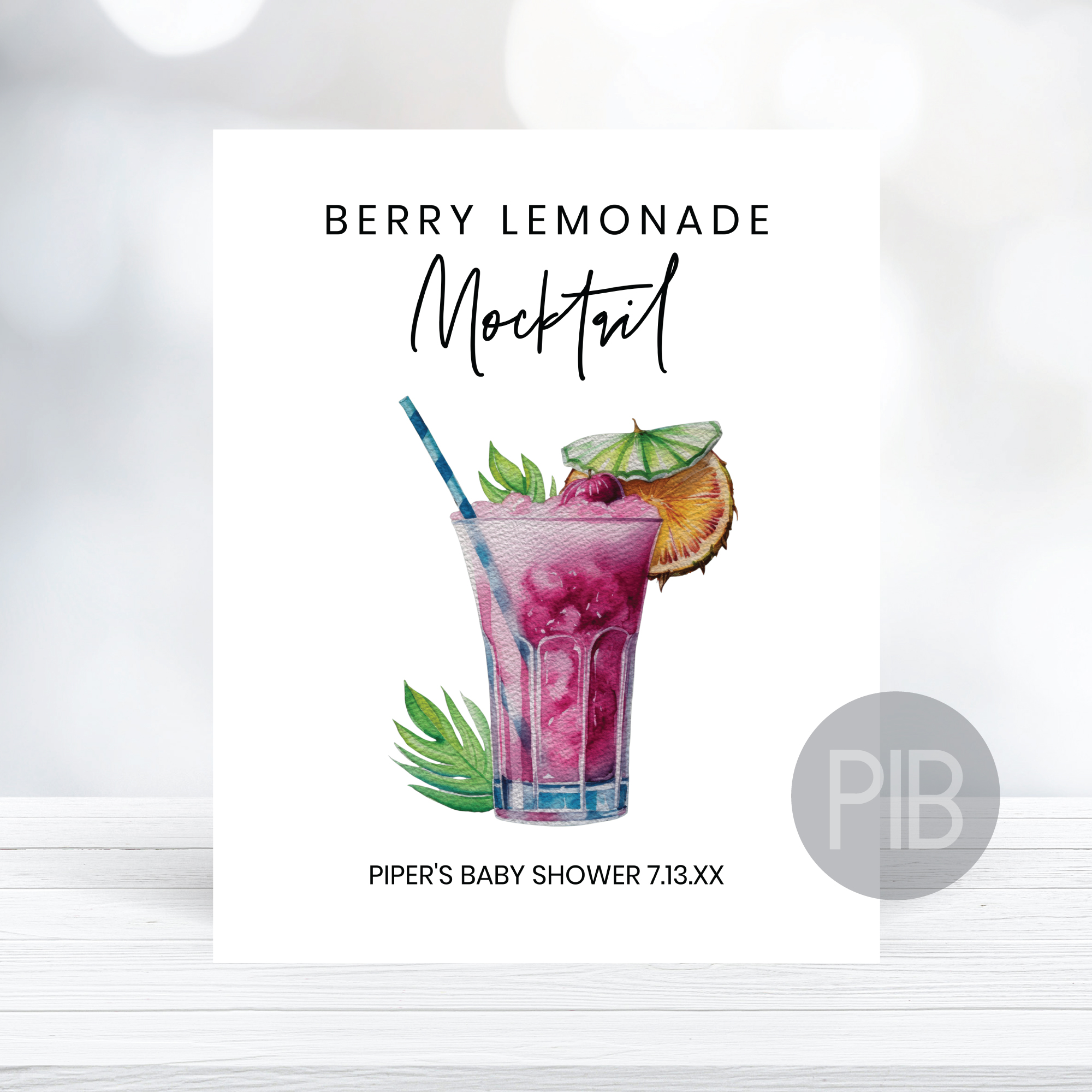 baby shower punch sign