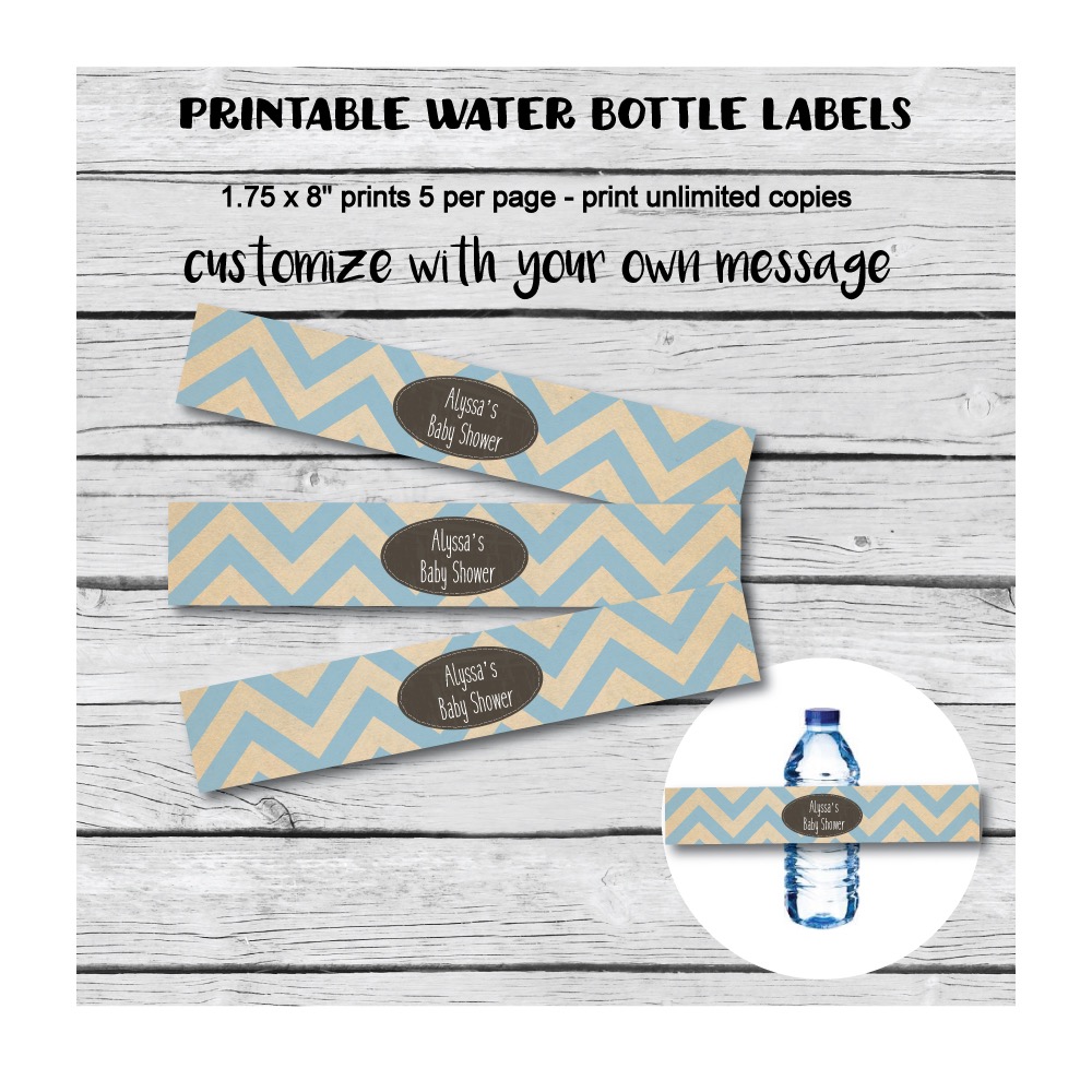 picture of baby shower water bottle labels