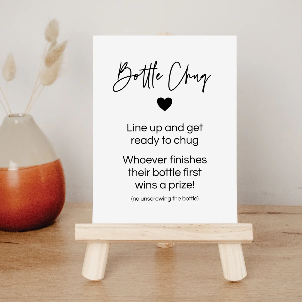 bottle chug baby shower game