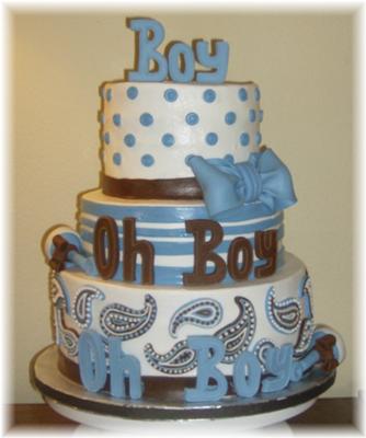 oh boy baby shower cake