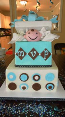 picture of boy baby shower cake