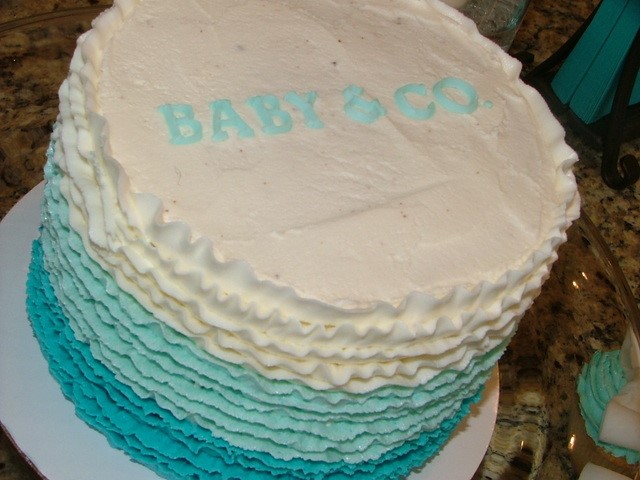 tiffany and co baby shower cake