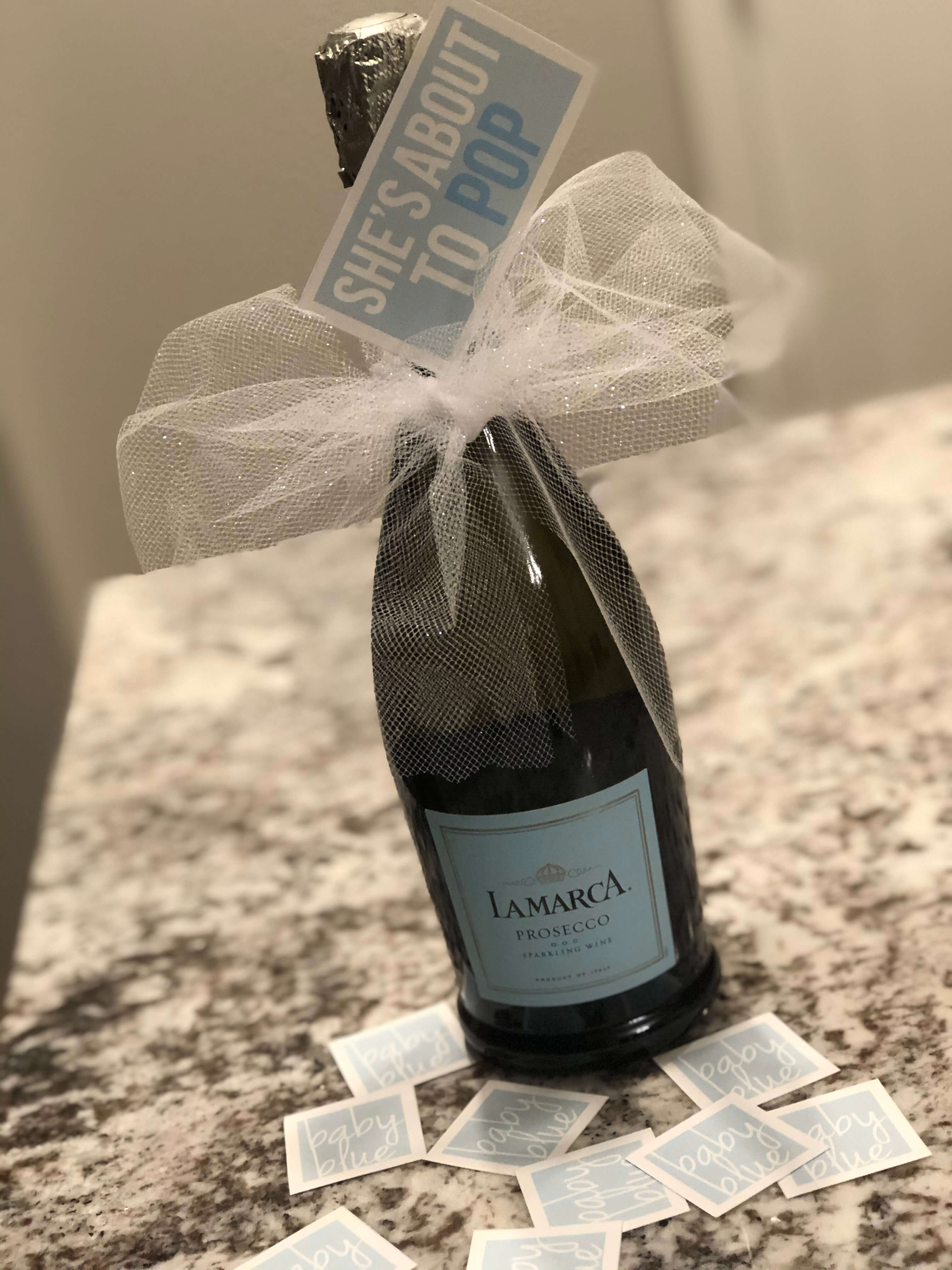 mini bottles of champagne baby shower