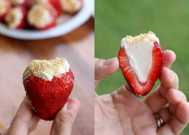 CHEESECAKE STUFFED STRAWBERRIES