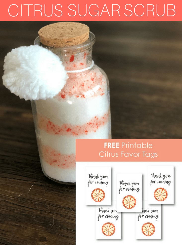 baby shower body scrub favors