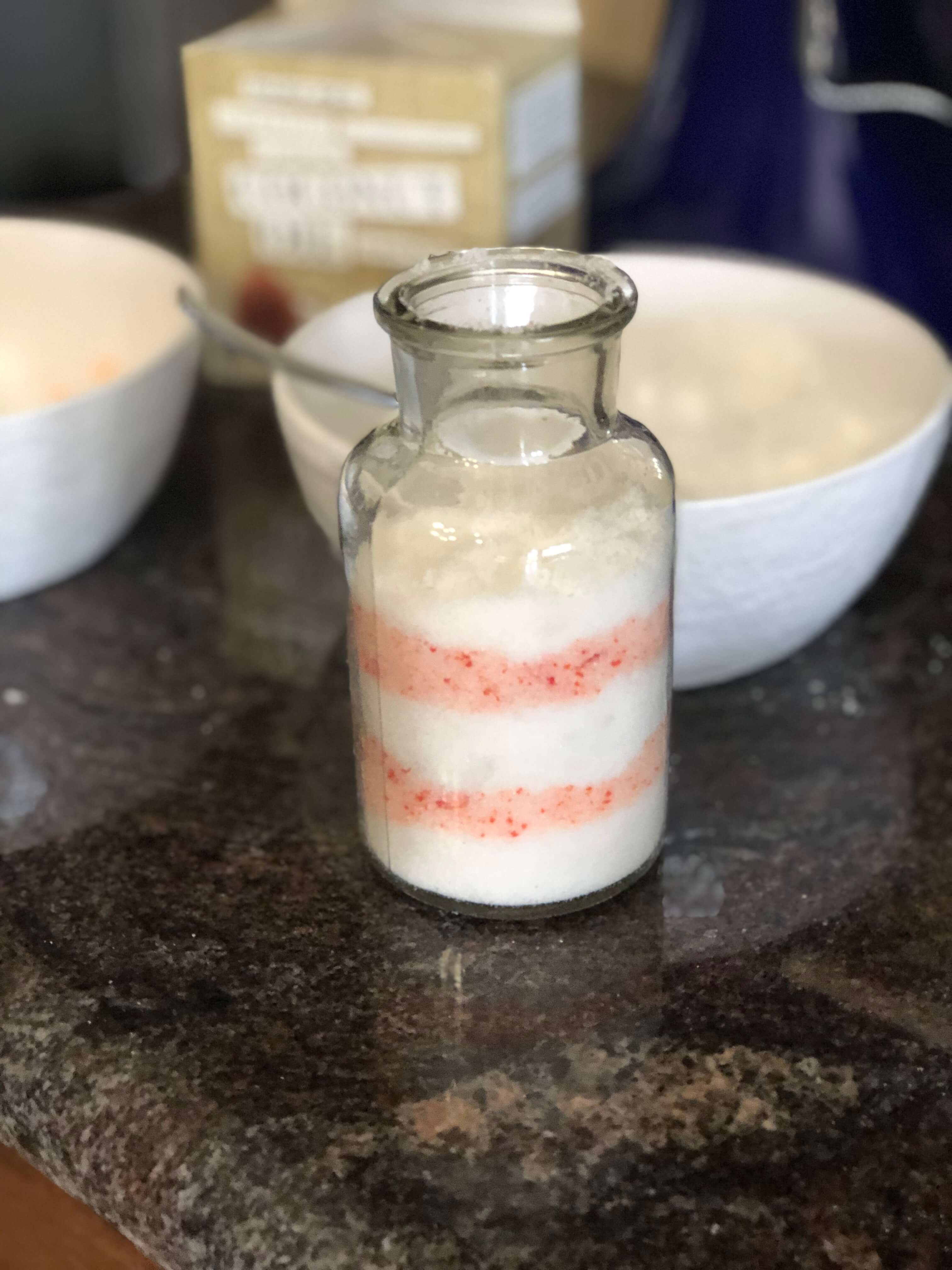 pink sugar scrub for baby shower