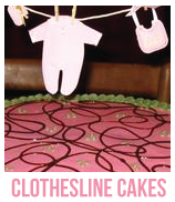 banner for baby shower clothesline cakes