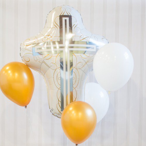 cross balloons for a baby baptism or christening cross balloons for a baby baptism or christening
