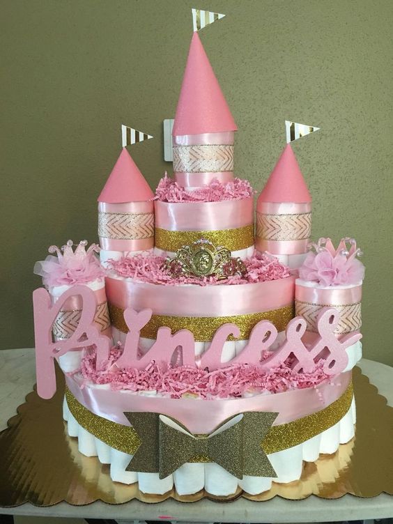 DIAPER BASSINET BABY SHOWER MOMMY TO BE GIFT CENTERPIECE TOPPER CAKE BOY or GIRL 