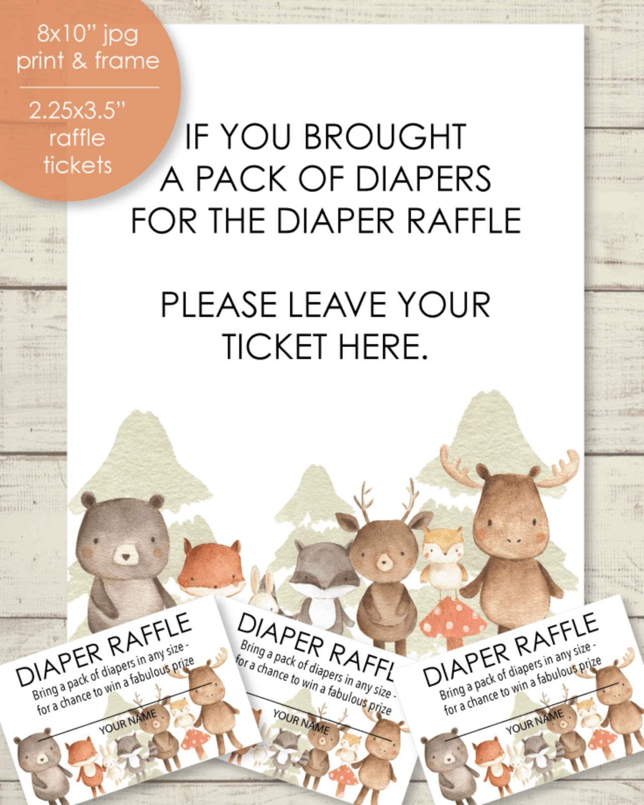 PRINTABLE BABY SHOWER DIAPER RAFFLE