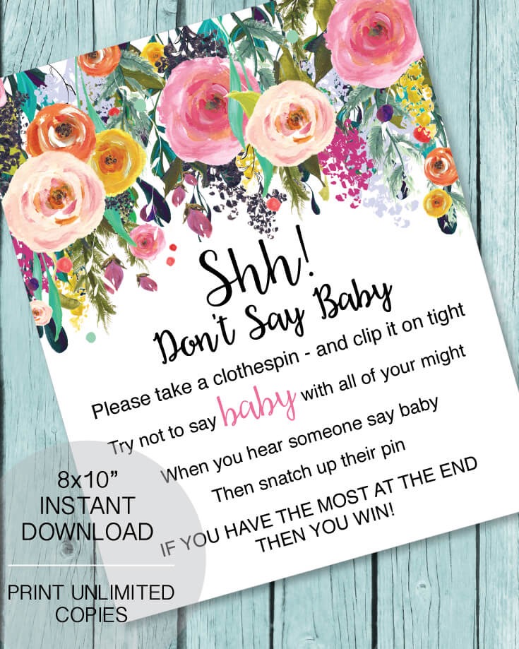 floral baby shower favors