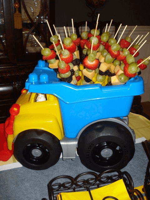 dump truck centerpiece ideas