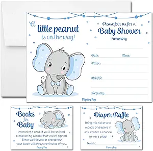 elephant baby shower invitations