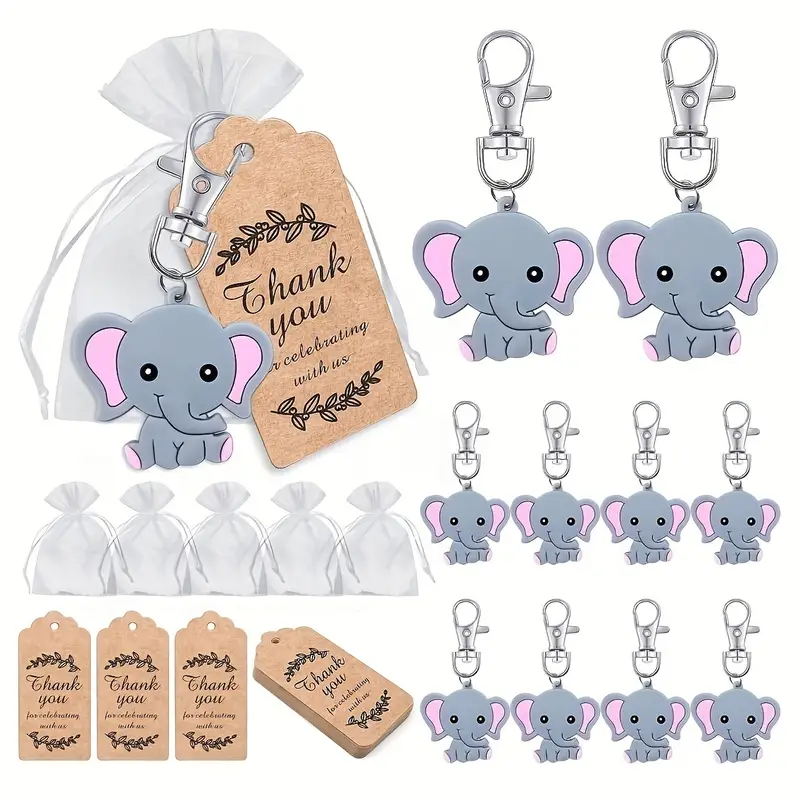 elephant keychain favors