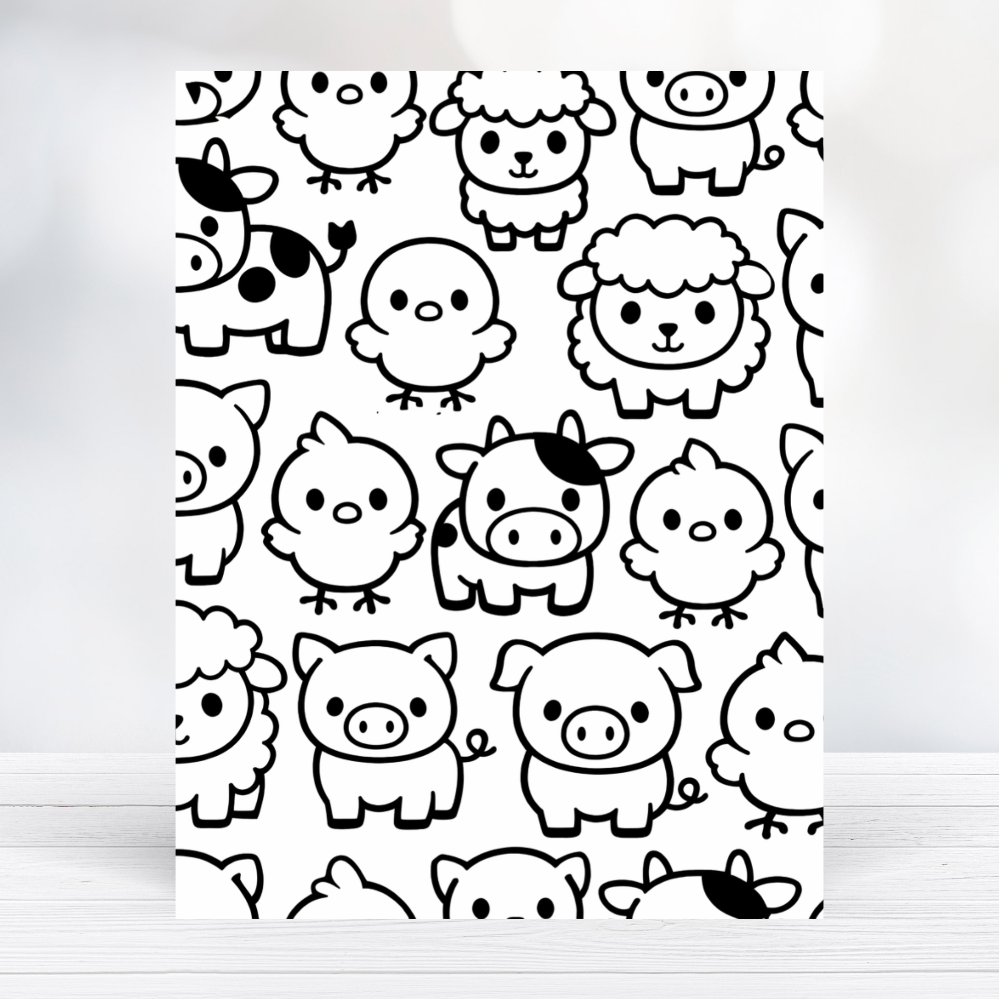 Free Printable Farm Animals Coloring Page