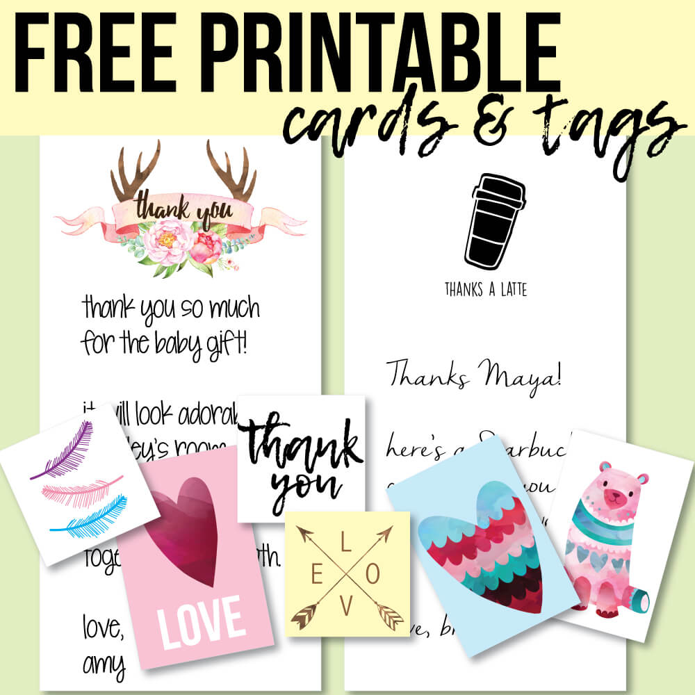 Free Printable Cards And Tags For Favors And Gifts Thank You Cards We thought we'd help you out with that. tags for favors and gifts thank you cards