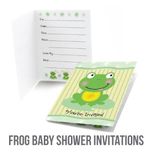 frog baby shower invitations banner