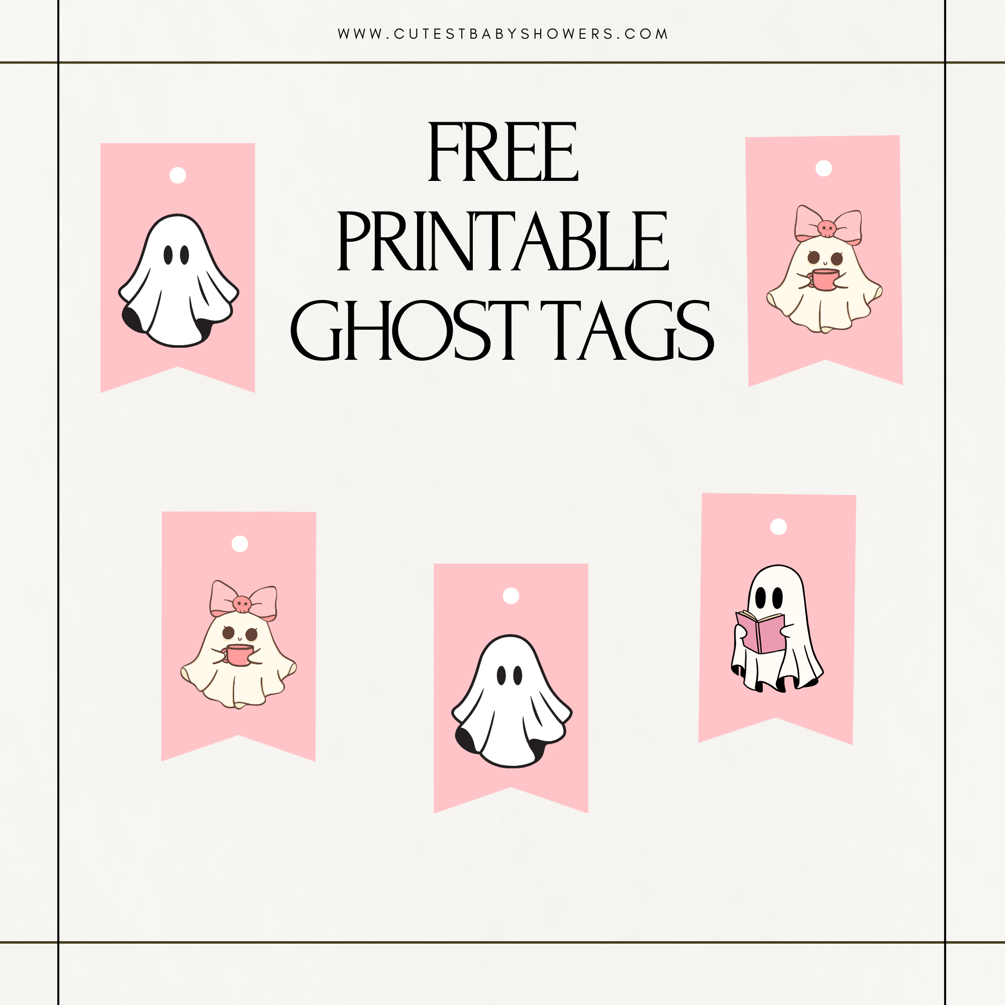 Free Printable Pink Halloween Ghost Gift Tags Free Printable Pink Halloween Ghost Gift Tags