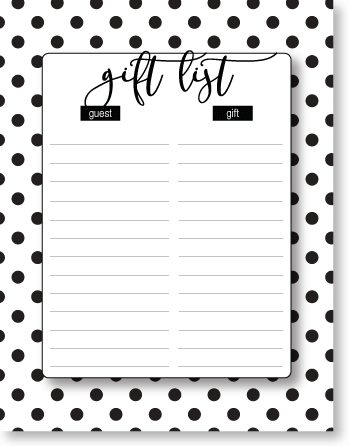 baby shower ebook cutestbabyshowers com printable baby shower gift list