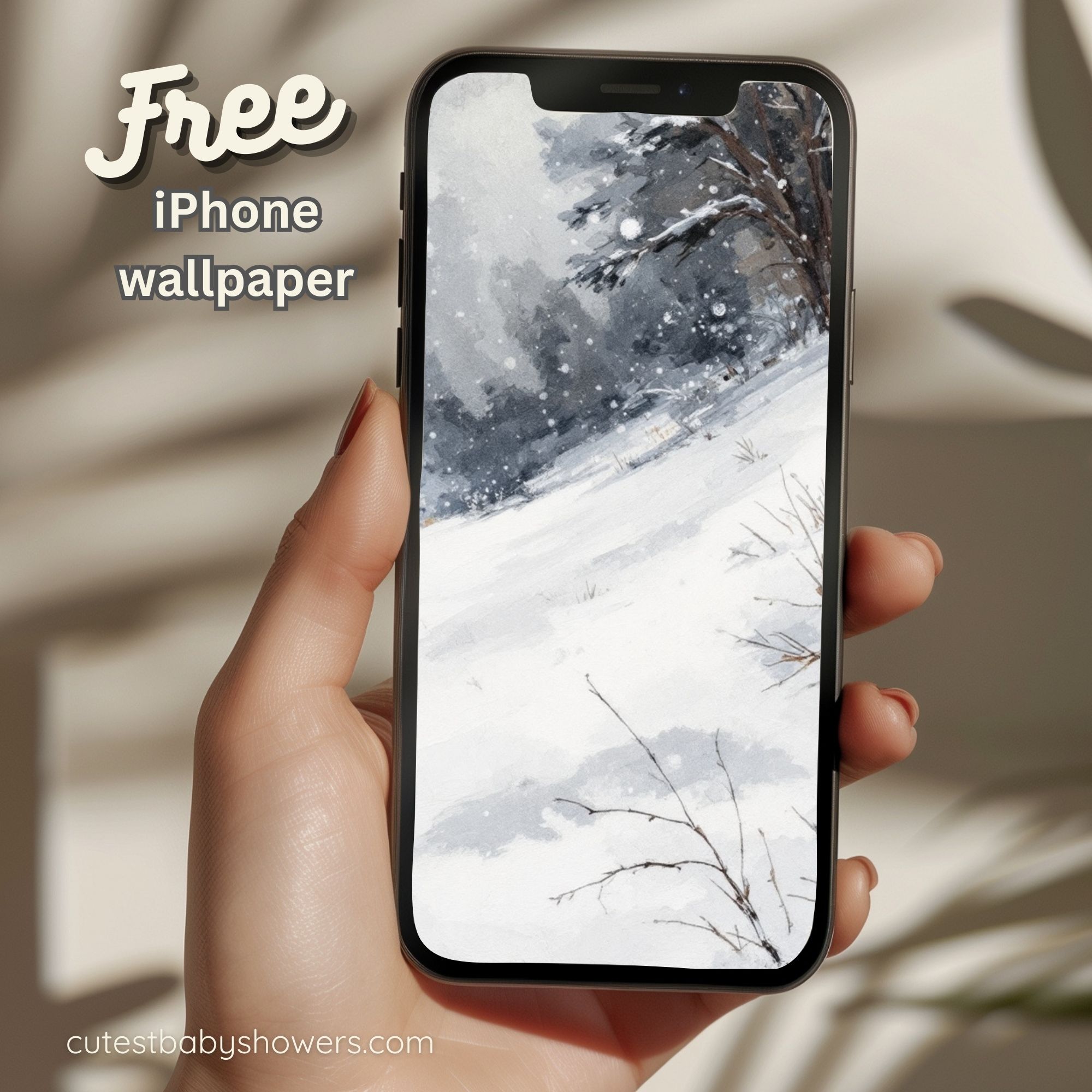Free iPhone Wallpaper - Christmas Kids In Snow Background Free iPhone Wallpaper - Christmas Kids In Snow Background