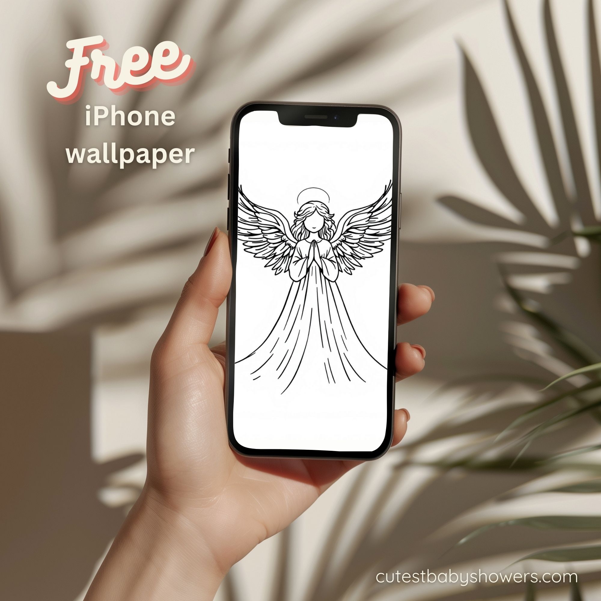 free iphone Christmas Angel wallpaper Background