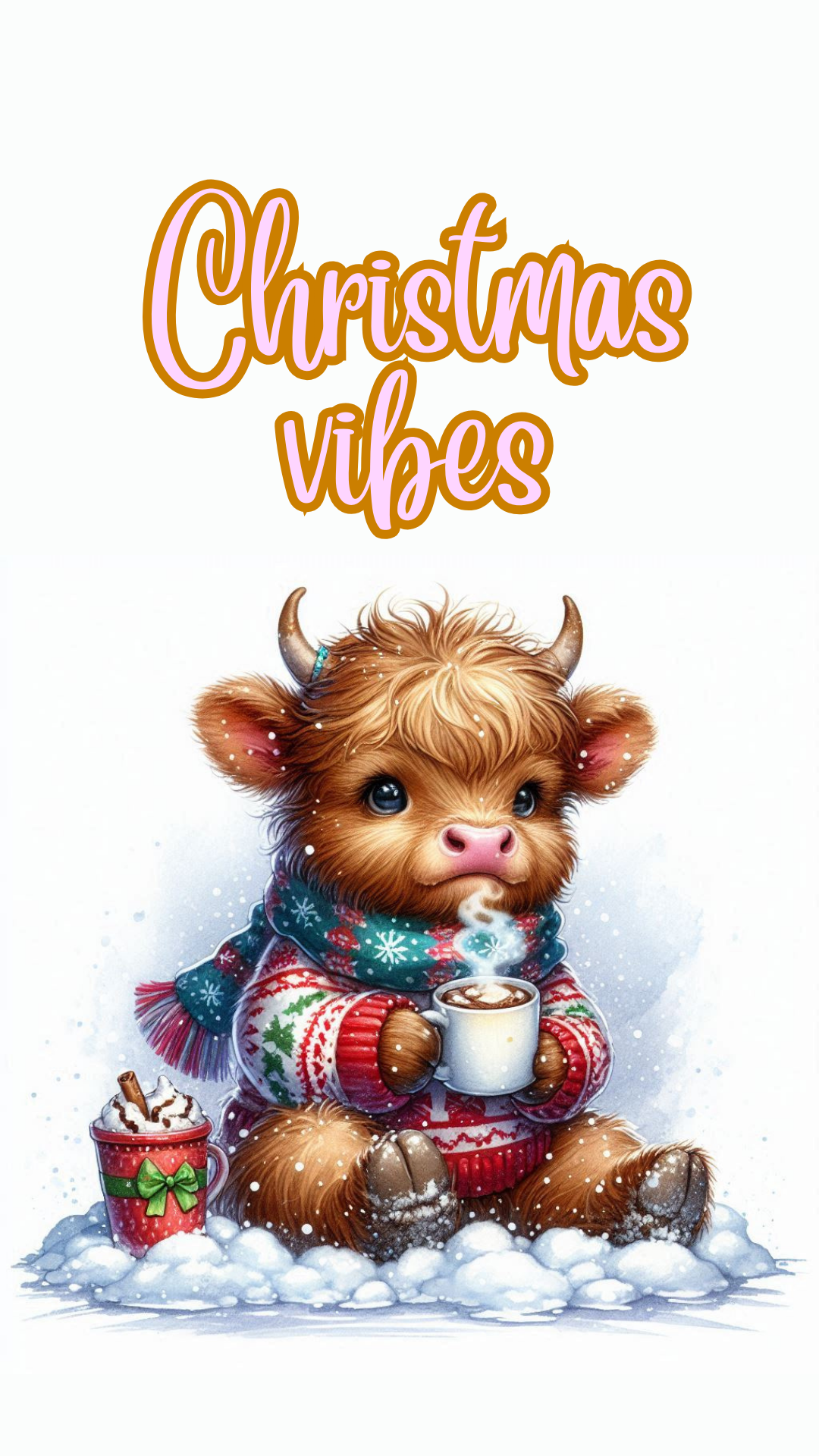 free iphone Christmas wallpaper Highland Cow Background free iphone Christmas wallpaper Highland Cow Background