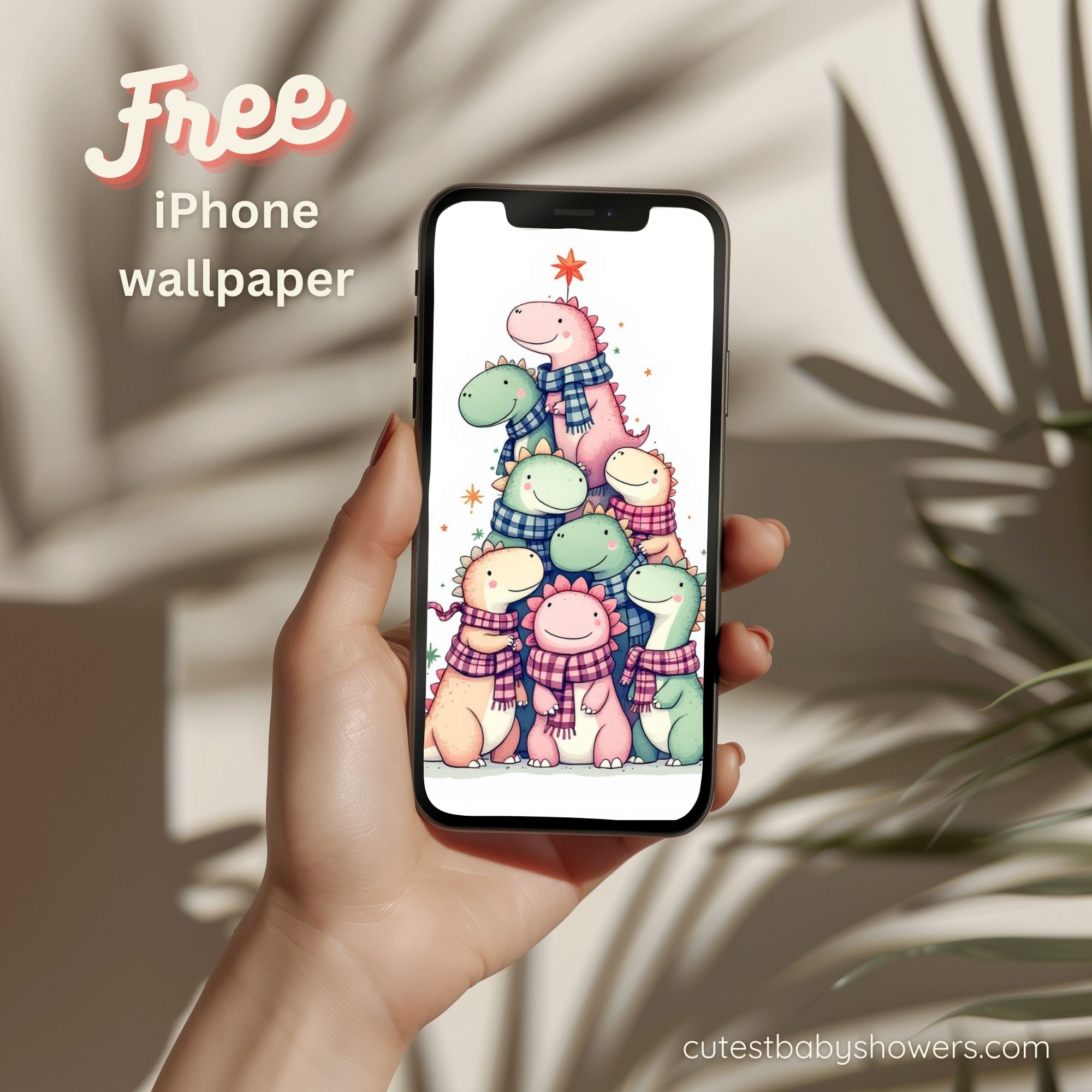 free iphone Christmas wallpaper Dinosaur Background