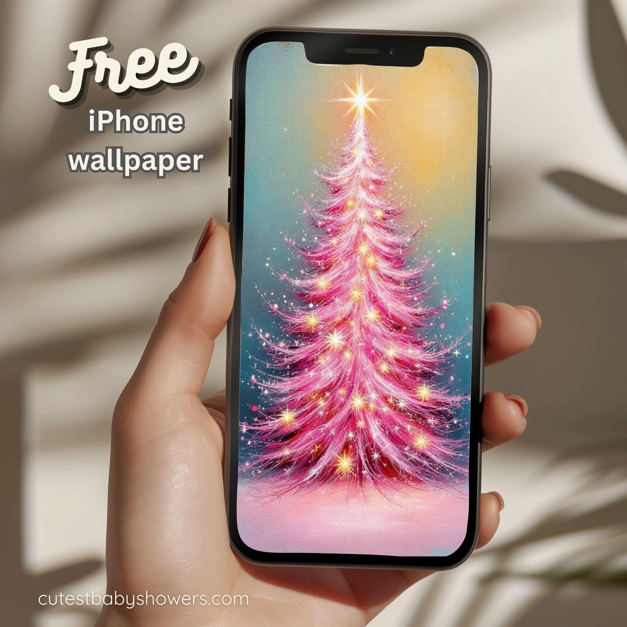 Free iPhone Wallpaper - Christmas Tree Background
