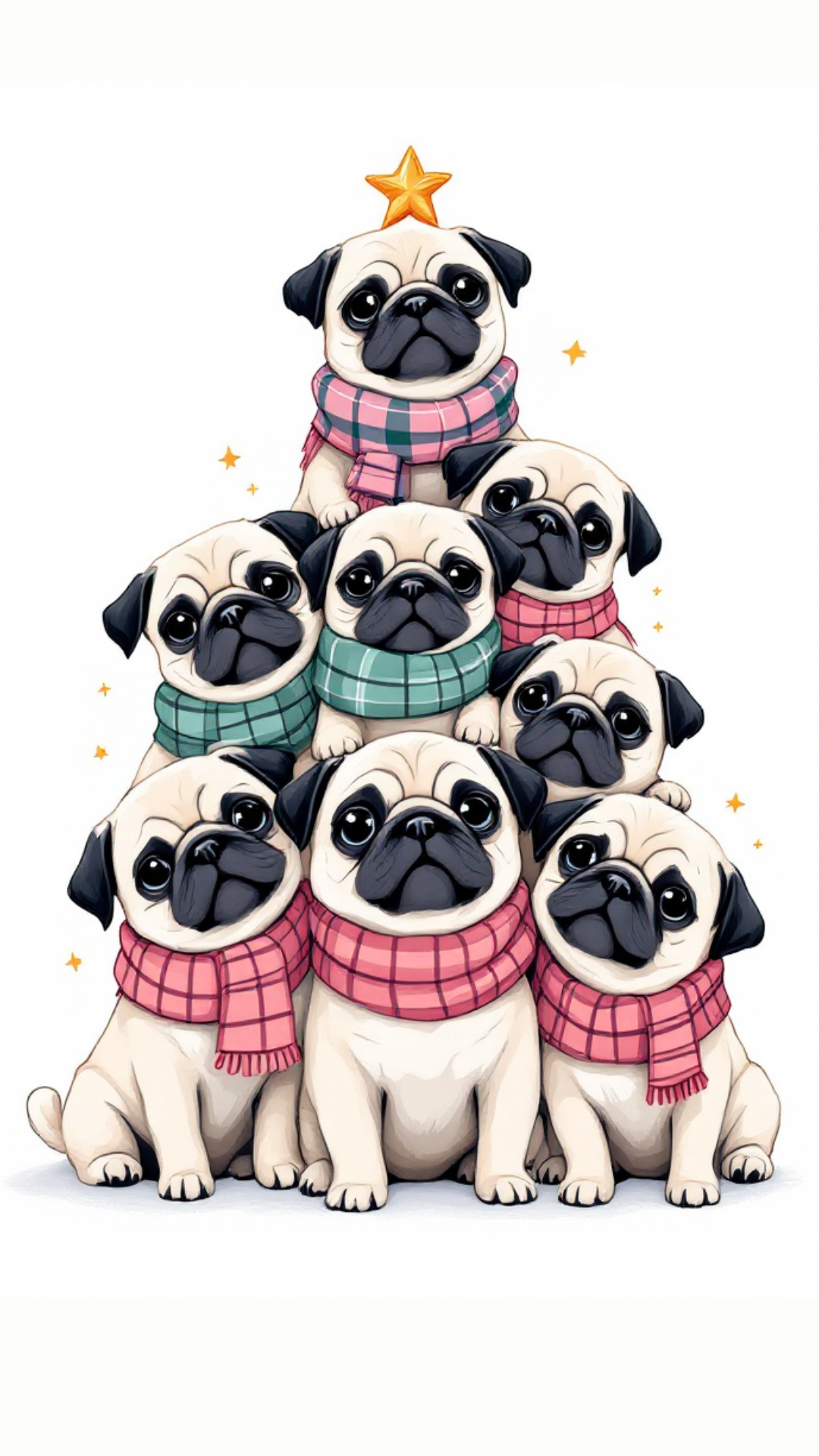 free iphone Christmas Pugs Wallpaper Background free iphone Christmas Pugs Wallpaper Background