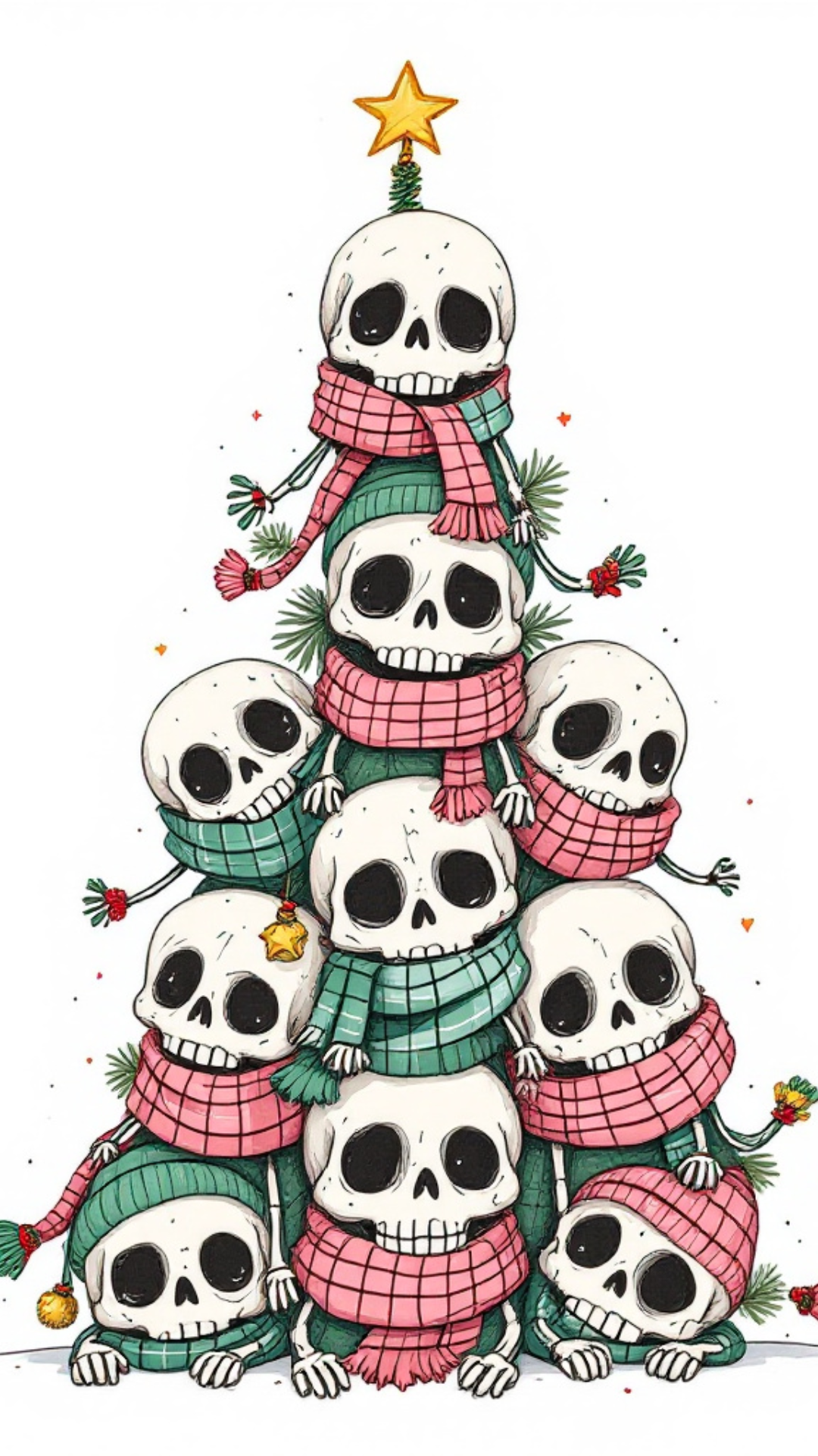 free iphone Christmas Skulls Wallpaper Background free iphone Christmas Skulls Wallpaper Background
