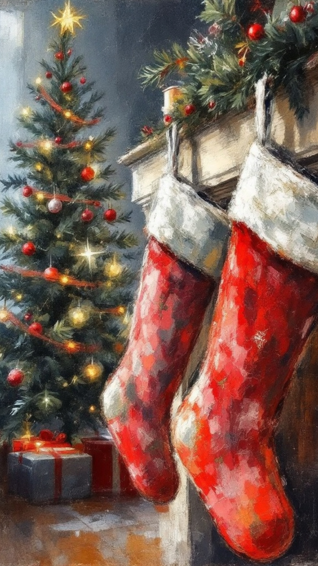 Free iPhone Wallpaper - Christmas Stockings Background Free iPhone Wallpaper - Christmas Stockings Background