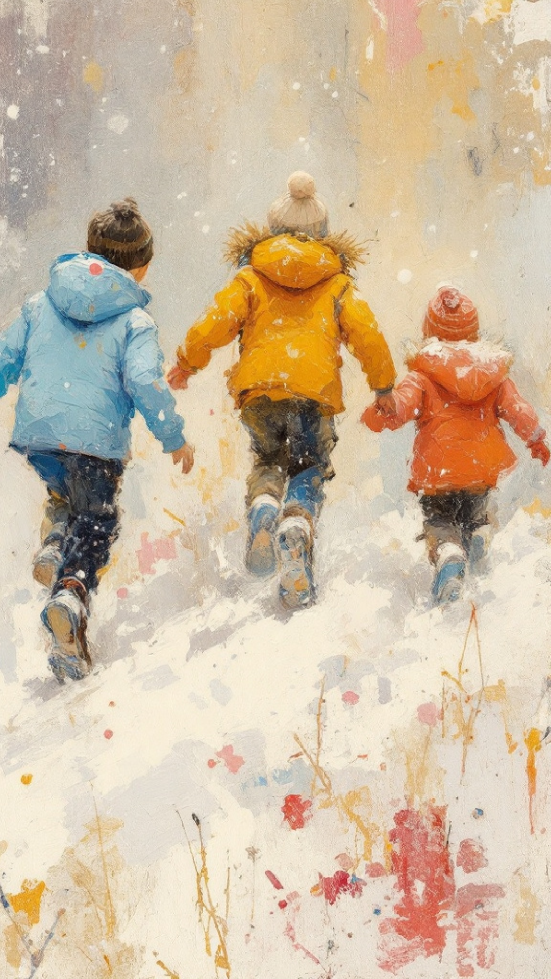Free iPhone Wallpaper - Christmas Kids In Snow Background Free iPhone Wallpaper - Christmas Kids In Snow Background