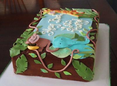 Woodland Animal Themed Baby Shower Cake  Charity Fent Cake Design
